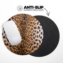 Mirrored Leopard Hide// WaterProof Rubber Foam Backed Anti-Slip Mouse Pad for Home Work Office or Gaming Computer Desk