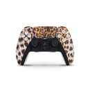 Mirrored Leopard Hide - Full Body Skin Decal Wrap Kit for Sony Playstation 5, Playstation 4, Playstation 3, & Controllers