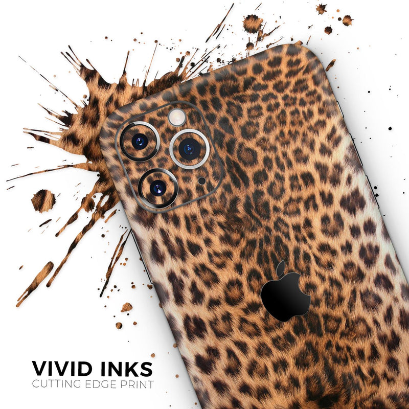 Mirrored Leopard Hide - Protective Skin Wrap & Decal – Compatible with iPhone SE to iPhone 17 Pro Max (All Models)