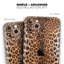 Mirrored Leopard Hide - Protective Skin Wrap & Decal – Compatible with iPhone SE to iPhone 17 Pro Max (All Models)