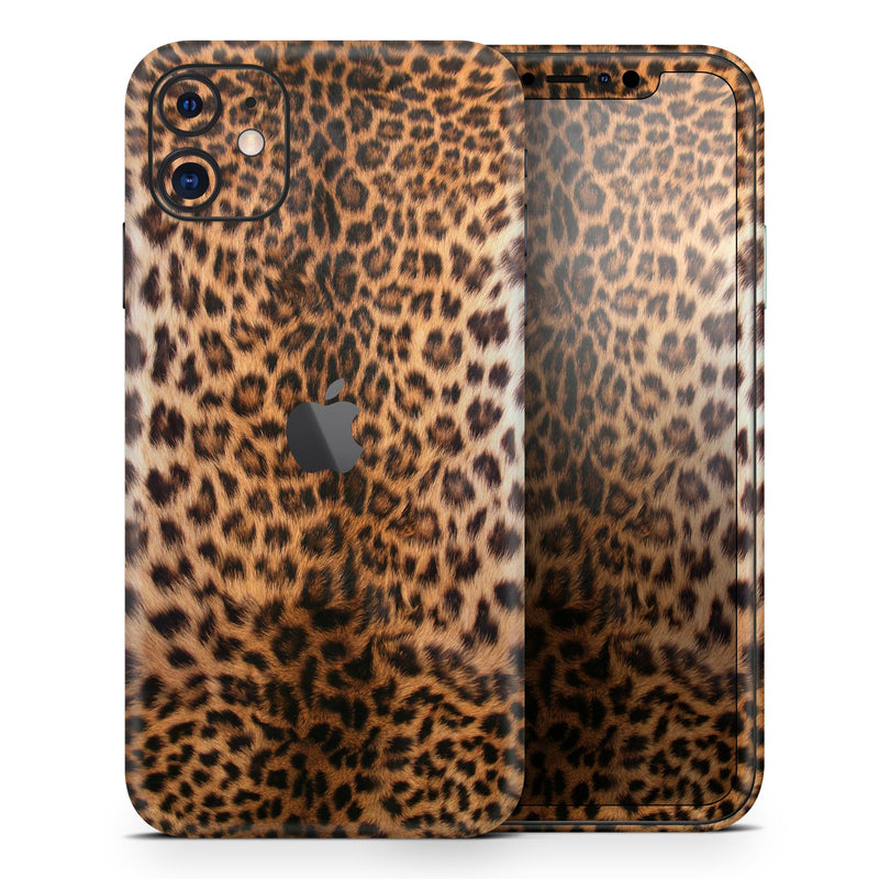 Mirrored Leopard Hide - Protective Skin Wrap & Decal – Compatible with iPhone SE to iPhone 17 Pro Max (All Models)