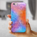 Mixed 8652 Absorbed Watercolor Texture iPhone 6/6s or 6/6s Plus 2-Piece Hybrid INK-Fuzed Case