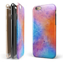 Mixed 8652 Absorbed Watercolor Texture iPhone 6/6s or 6/6s Plus 2-Piece Hybrid INK-Fuzed Case