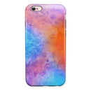 Mixed 8652 Absorbed Watercolor Texture iPhone 6/6s or 6/6s Plus 2-Piece Hybrid INK-Fuzed Case