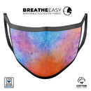 Mixed 8652 Absorbed Watercolor Texture - Made in USA Mouth Cover Unisex Anti-Dust Cotton Blend Reusable & Washable Face Mask with Adjustable Sizing for Adult or Child
