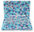 Mixed Aqua Blue and Pink Watercolor Dots - MacBook Air Skin Kit