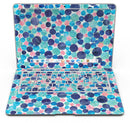 Mixed Aqua Blue and Pink Watercolor Dots - MacBook Air Skin Kit