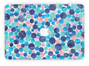 Mixed Aqua Blue and Pink Watercolor Dots - MacBook Pro with Retina Display Full-Coverage Skin Kit