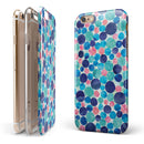 Mixed Aqua Blue and Pink Watercolor Dots iPhone 6/6s or 6/6s Plus 2-Piece Hybrid INK-Fuzed Case