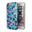 Mixed Aqua Blue and Pink Watercolor Dots iPhone 6/6s or 6/6s Plus 2-Piece Hybrid INK-Fuzed Case