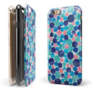 Mixed Aqua Blue and Pink Watercolor Dots iPhone 6/6s or 6/6s Plus 2-Piece Hybrid INK-Fuzed Case