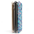 Mixed Aqua Blue and Pink Watercolor Dots iPhone 6/6s or 6/6s Plus 2-Piece Hybrid INK-Fuzed Case