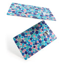 Mixed Aqua Blue and Pink Watercolor Dots - Premium Protective Decal Skin-Kit for the Apple Credit Card