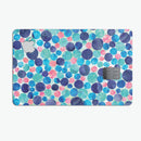 Mixed Aqua Blue and Pink Watercolor Dots - Premium Protective Decal Skin-Kit for the Apple Credit Card