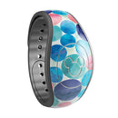 Mixed Aqua Blue and Pink Watercolor Dots - Decal Skin Wrap Kit for the Disney Magic Band