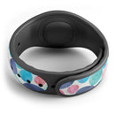 Mixed Aqua Blue and Pink Watercolor Dots - Decal Skin Wrap Kit for the Disney Magic Band