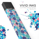 Mixed Aqua Blue and Pink Watercolor Dots - Premium Decal Protective Skin-Wrap Sticker compatible with the Juul Labs vaping device