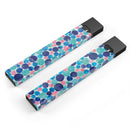 Mixed Aqua Blue and Pink Watercolor Dots - Premium Decal Protective Skin-Wrap Sticker compatible with the Juul Labs vaping device