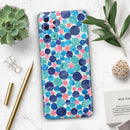 Mixed Aqua Blue and Pink Watercolor Dots - Premium Vinyl Skin Decal for Samsung Galaxy S25 Ultra, S24, S23, S22 & All Galaxy S Models