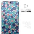 Mixed Aqua Blue and Pink Watercolor Dots - Premium Vinyl Skin Decal for Samsung Galaxy S25 Ultra, S24, S23, S22 & All Galaxy S Models