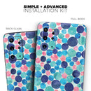 Mixed Aqua Blue and Pink Watercolor Dots - Premium Vinyl Skin Decal for Samsung Galaxy S25 Ultra, S24, S23, S22 & All Galaxy S Models