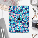 Mixed Aqua Blue and Pink Watercolor Dots - Full Body Skin Decal for the Apple iPad Pro 12.9", 11", 10.5", 9.7", Air or Mini (All Models Available)