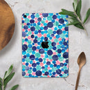 Mixed Aqua Blue and Pink Watercolor Dots - Full Body Skin Decal for the Apple iPad Pro 12.9", 11", 10.5", 9.7", Air or Mini (All Models Available)