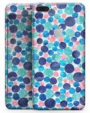 Mixed Aqua Blue and Pink Watercolor Dots - Skin-kit for the iPhone 8 or 8 Plus