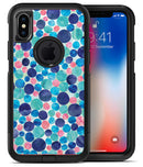 Mixed Aqua Blue and Pink Watercolor Dots - iPhone X OtterBox Case & Skin Kits