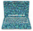 Mixed Blue-Green Watercolor Dots - MacBook Air Skin Kit