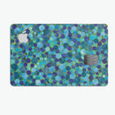 Mixed Blue-Green Watercolor Dots - Premium Protective Decal Skin-Kit for the Apple Credit Card