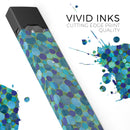 Mixed Blue-Green Watercolor Dots - Premium Decal Protective Skin-Wrap Sticker compatible with the Juul Labs vaping device