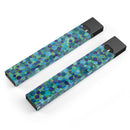 Mixed Blue-Green Watercolor Dots - Premium Decal Protective Skin-Wrap Sticker compatible with the Juul Labs vaping device