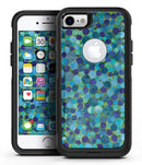 Mixed Blue-Green Watercolor Dots - iPhone 7 or 8 OtterBox Case & Skin Kits