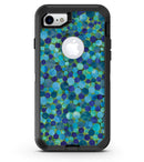 Mixed Blue-Green Watercolor Dots - iPhone 7 or 8 OtterBox Case & Skin Kits