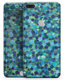 Mixed Blue-Green Watercolor Dots - Skin-kit for the iPhone 8 or 8 Plus