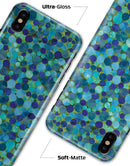 Mixed Blue-Green Watercolor Dots - iPhone X Clipit Case
