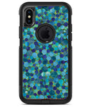 Mixed Blue-Green Watercolor Dots - iPhone X OtterBox Case & Skin Kits