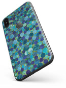 Mixed Blue-Green Watercolor Dots - iPhone X Skin-Kit