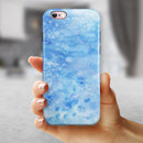 Mixed Blue Absorbed Watercolor Texture iPhone 6/6s or 6/6s Plus 2-Piece Hybrid INK-Fuzed Case