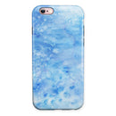 Mixed Blue Absorbed Watercolor Texture iPhone 6/6s or 6/6s Plus 2-Piece Hybrid INK-Fuzed Case