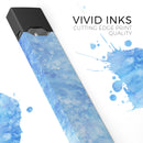 Mixed Blue Absorbed Watercolor Texture - Premium Decal Protective Skin-Wrap Sticker compatible with the Juul Labs vaping device