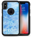Mixed Blue Absorbed Watercolor Texture - iPhone X OtterBox Case & Skin Kits