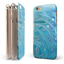 Mixed Blue Oil iPhone 6/6s or 6/6s Plus 2-Piece Hybrid INK-Fuzed Case