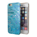 Mixed Blue Oil iPhone 6/6s or 6/6s Plus 2-Piece Hybrid INK-Fuzed Case