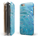 Mixed Blue Oil iPhone 6/6s or 6/6s Plus 2-Piece Hybrid INK-Fuzed Case