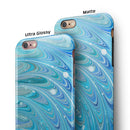 Mixed Blue Oil iPhone 6/6s or 6/6s Plus 2-Piece Hybrid INK-Fuzed Case