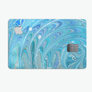Mixed Blue Oil - Premium Protective Decal Skin-Kit for the Apple Credit Card