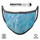 Mixed Blue Oil - Made in USA Mouth Cover Unisex Anti-Dust Cotton Blend Reusable & Washable Face Mask with Adjustable Sizing for Adult or Child