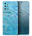 Mixed Blue Oil - Premium Vinyl Skin Decal for Samsung Galaxy S25 Ultra, S24, S23, S22 & All Galaxy S Models